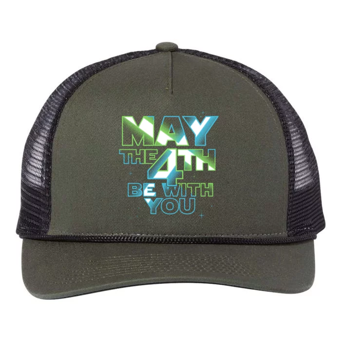 Funny May The 4th Be With You Retro Rope Trucker Hat Cap