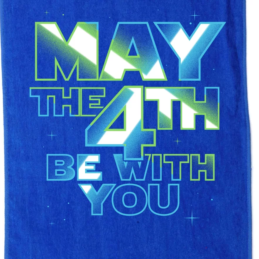 Funny May The 4th Be With You Platinum Collection Golf Towel