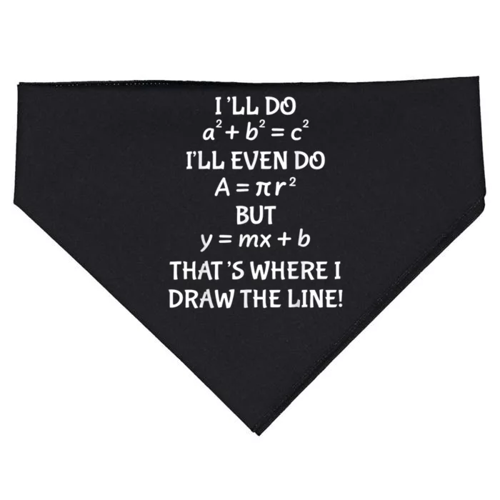 Funny Math Teacher Joke Men Women Fun Best Math Quotes USA-Made Doggie Bandana