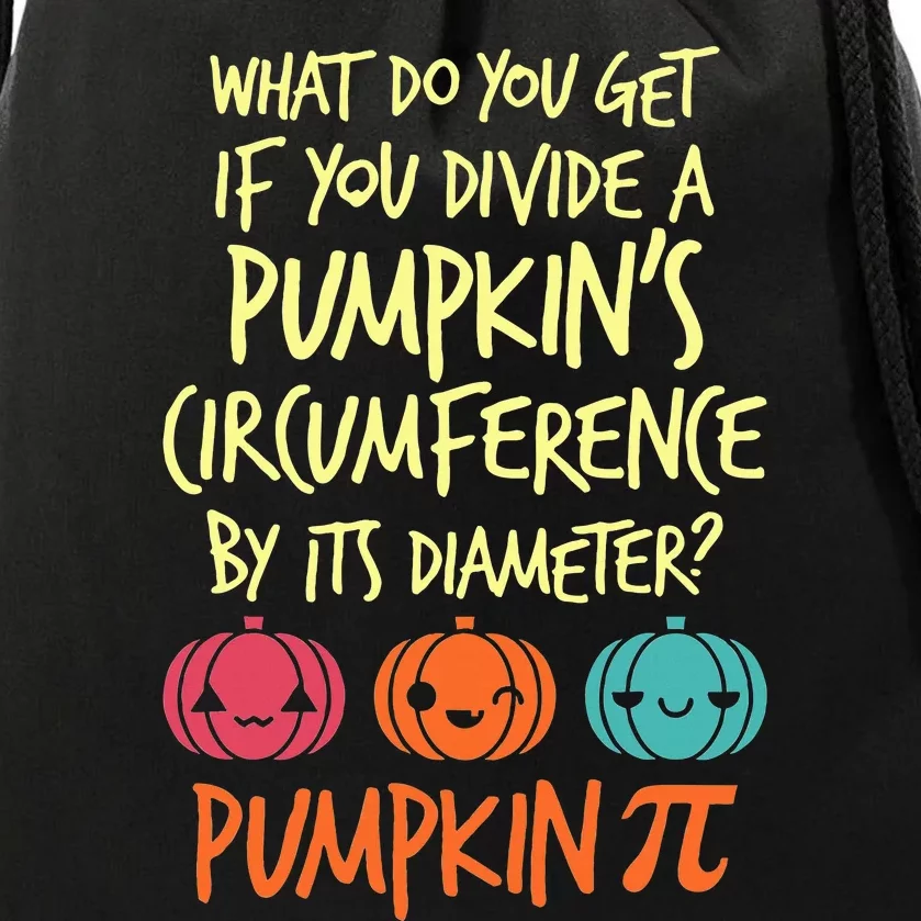 Funny Math Teacher Halloween Costume Pumpkin Pi Drawstring Bag