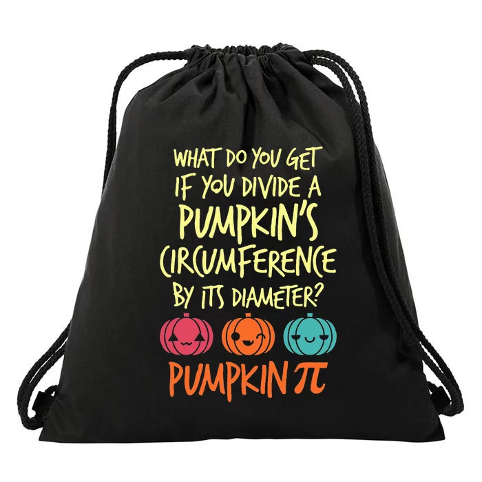 Funny Math Teacher Halloween Costume Pumpkin Pi Drawstring Bag