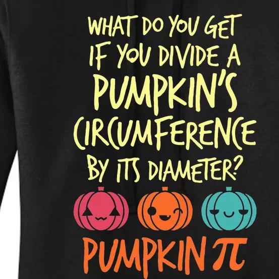 Funny Math Teacher Halloween Costume Pumpkin Pi Women's Pullover Hoodie