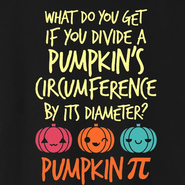 Funny Math Teacher Halloween Costume Pumpkin Pi Women's Crop Top Tee