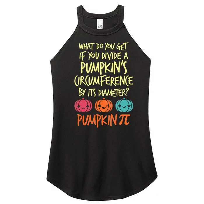 Funny Math Teacher Halloween Costume Pumpkin Pi Women’s Perfect Tri Rocker Tank