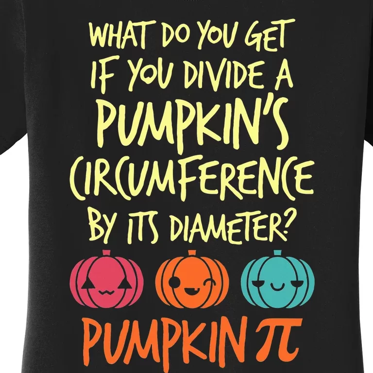 Funny Math Teacher Halloween Costume Pumpkin Pi Women's T-Shirt