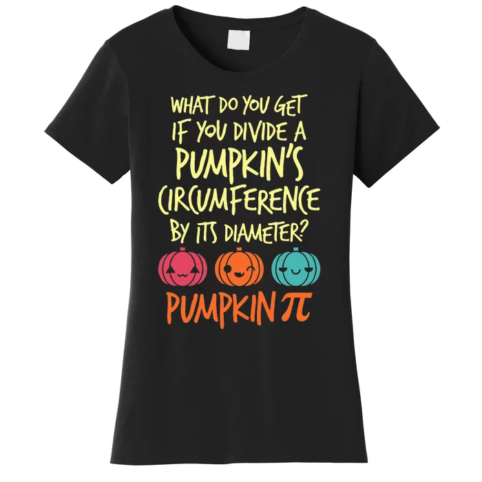 Funny Math Teacher Halloween Costume Pumpkin Pi Women's T-Shirt