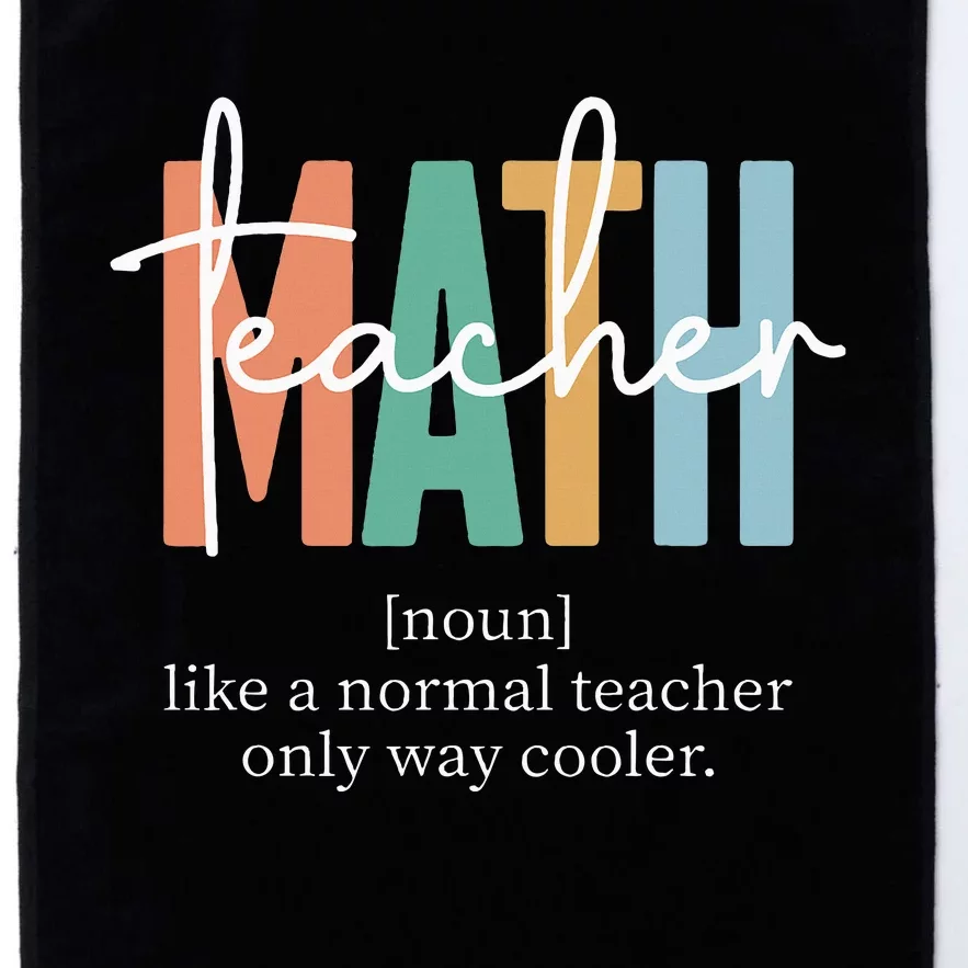 Funny Math Teacher Definition Platinum Collection Golf Towel