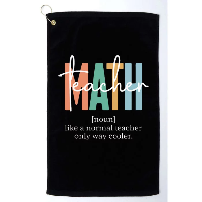 Funny Math Teacher Definition Platinum Collection Golf Towel