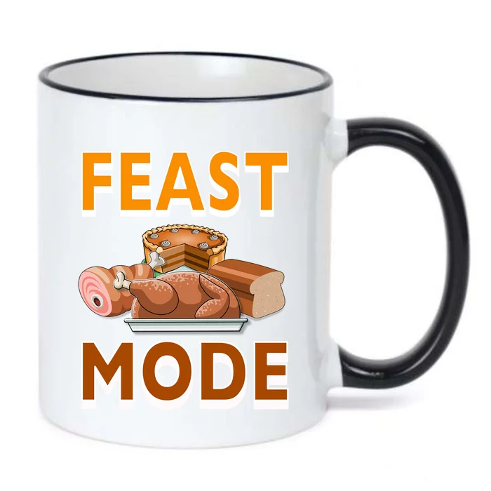 Feast Mode Thanksgiving Food Turkey Day Dinner Funny Gift Black Color Changing Mug