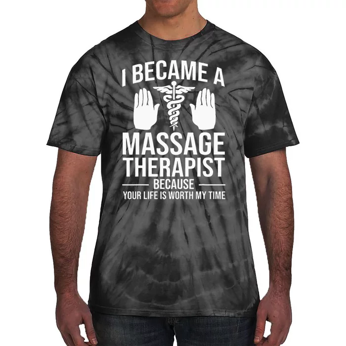 Funny Massage Therapist Gift For Wo Physical Therapy Tie-Dye T-Shirt