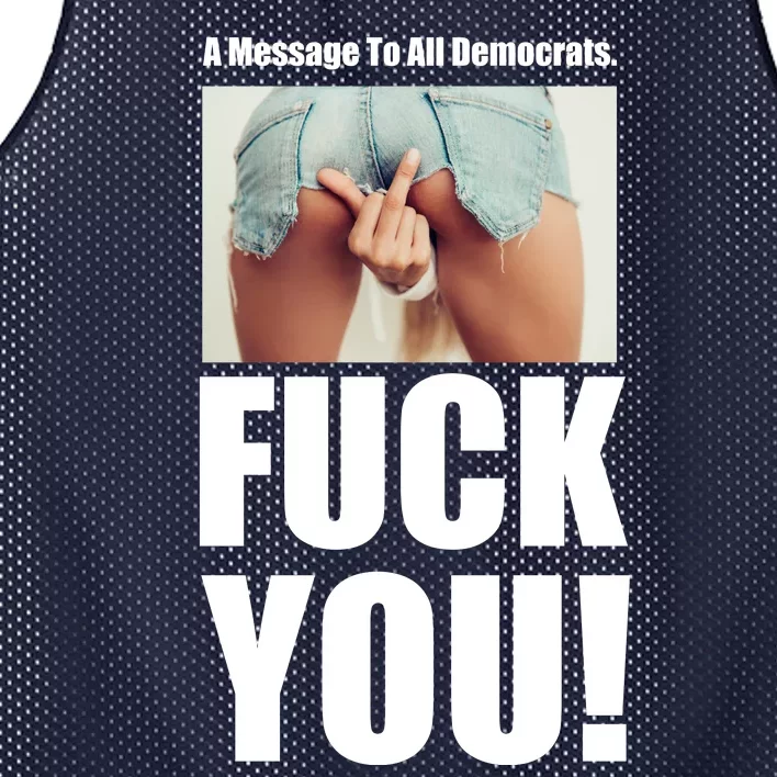 Funny Message To Democrats Mesh Reversible Basketball Jersey Tank