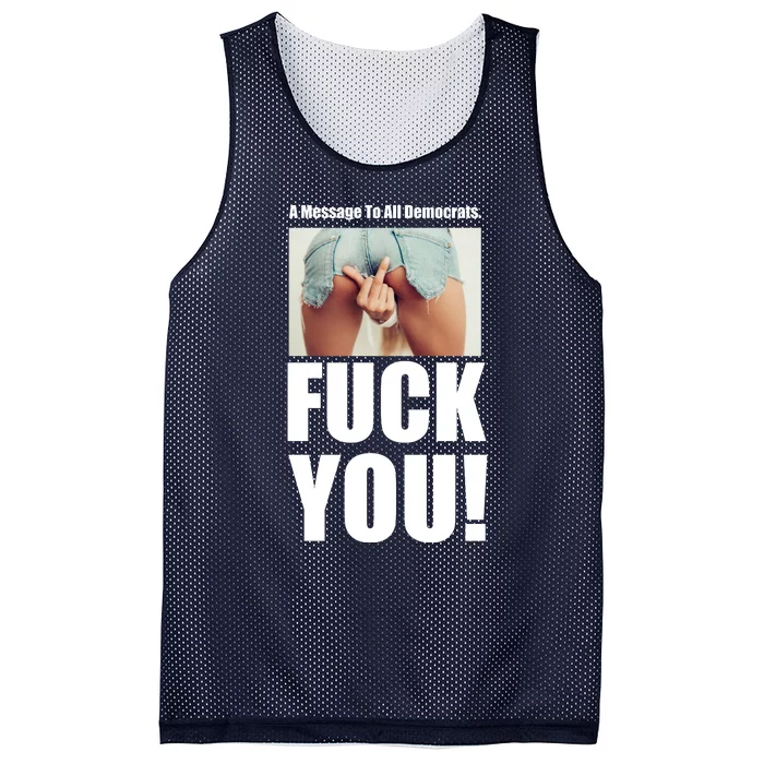 Funny Message To Democrats Mesh Reversible Basketball Jersey Tank