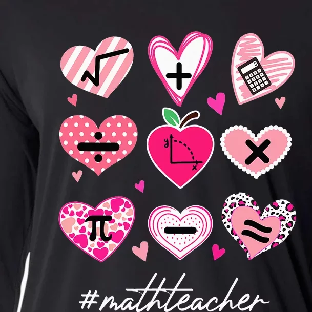 Funny Math Teacher Valentine'S Day Pi Math Lover Cooling Performance Long Sleeve Crew