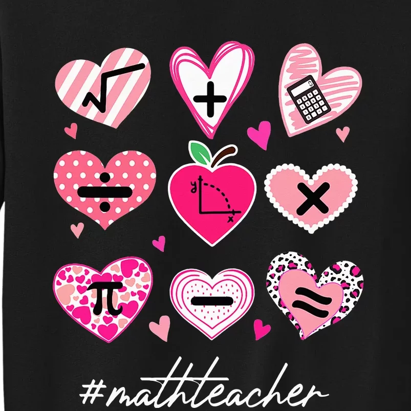 Funny Math Teacher Valentine'S Day Pi Math Lover Tall Sweatshirt