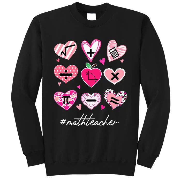 Funny Math Teacher Valentine'S Day Pi Math Lover Tall Sweatshirt