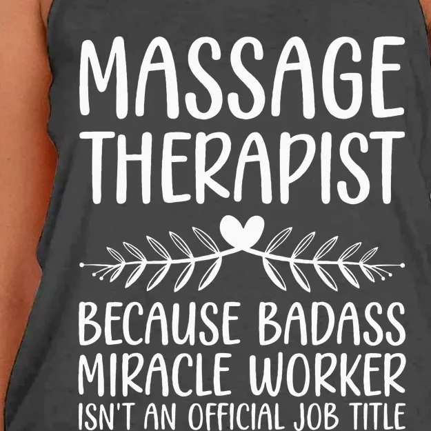 Funny Massage Therapy Design For Wo Massage Therapist Women's Knotted Racerback Tank