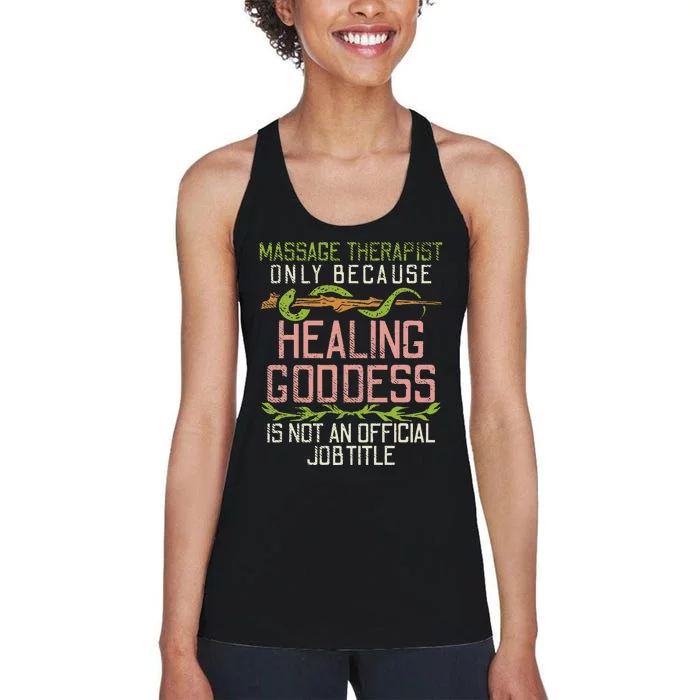 Funny Massage Therapy Therapist Women's Racerback Tank