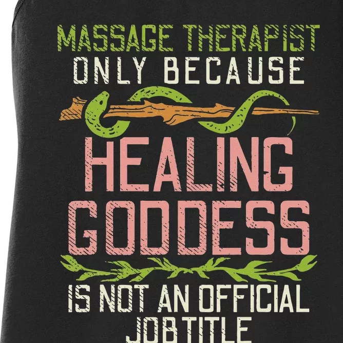 Funny Massage Therapy Therapist Women's Racerback Tank