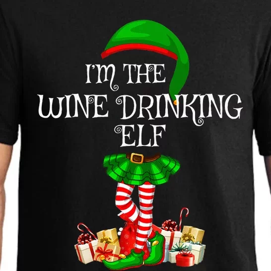 Family Matching The Wine Drinking Elf Christmas Pajama Set