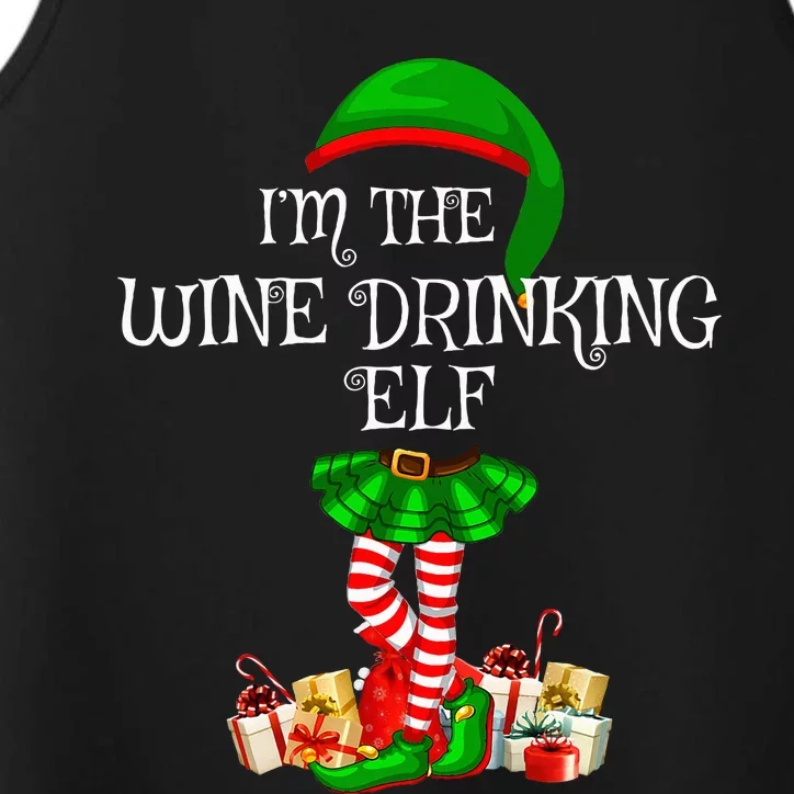 Family Matching The Wine Drinking Elf Christmas Performance Tank