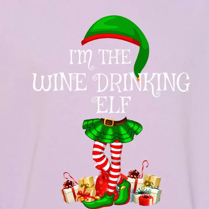 Family Matching The Wine Drinking Elf Christmas Garment-Dyed Sweatshirt