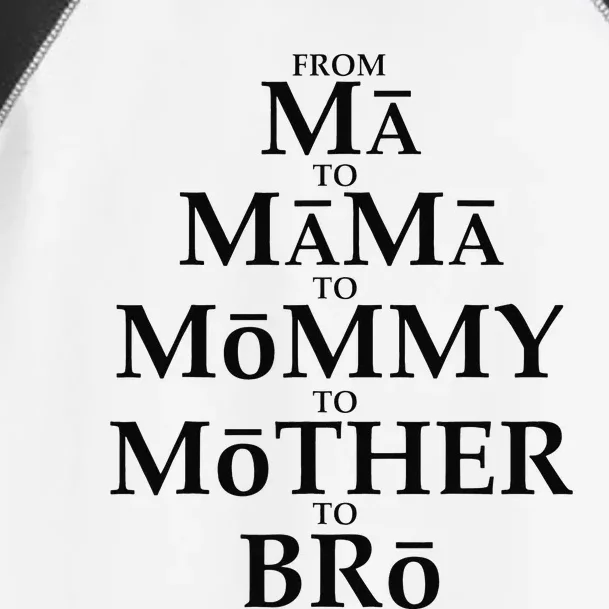 Funny Mother to Bro From Ma Mama Mommy Mother Bruh Fun Mom Toddler Fine Jersey T-Shirt