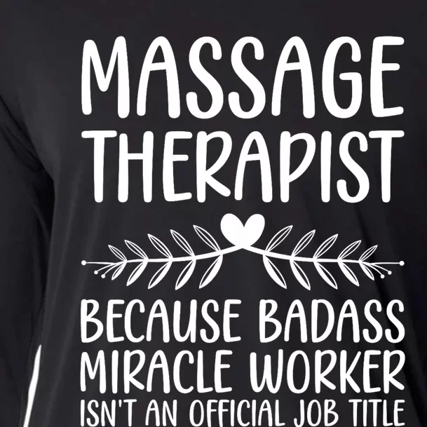 Funny Massage Therapy For Men Women Massage Therapist Cooling Performance Long Sleeve Crew