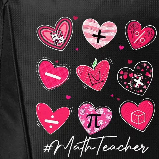 Funny Math Teacher Valentine's Day Pi Math Lover Outfits City Backpack