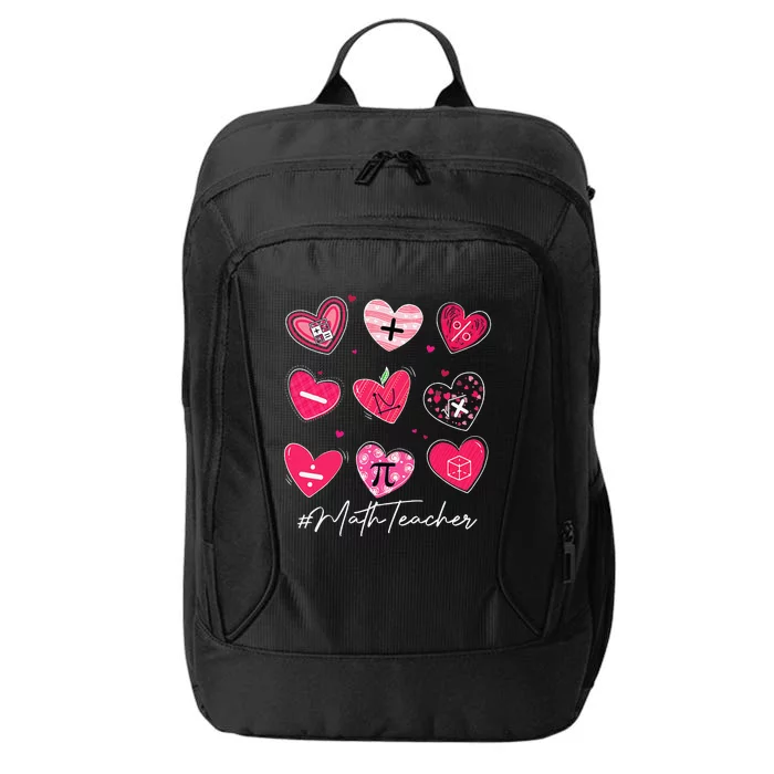 Funny Math Teacher Valentine's Day Pi Math Lover Outfits City Backpack