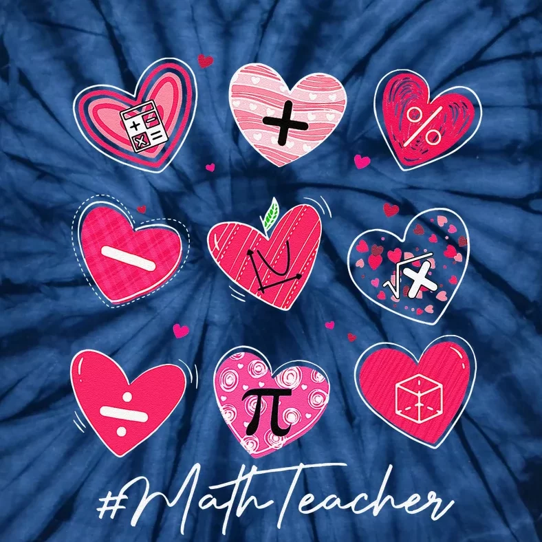 Funny Math Teacher Valentine's Day Pi Math Lover Outfits Tie-Dye T-Shirt