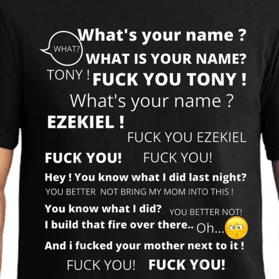 Funny Meme Tony And Ezekiel Hey Whats Your Name Pajama Set