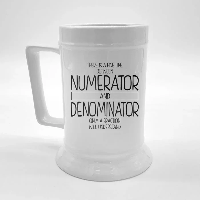 Funny Math Teacher Joke Fun Best Math Quotes Front & Back Beer Stein