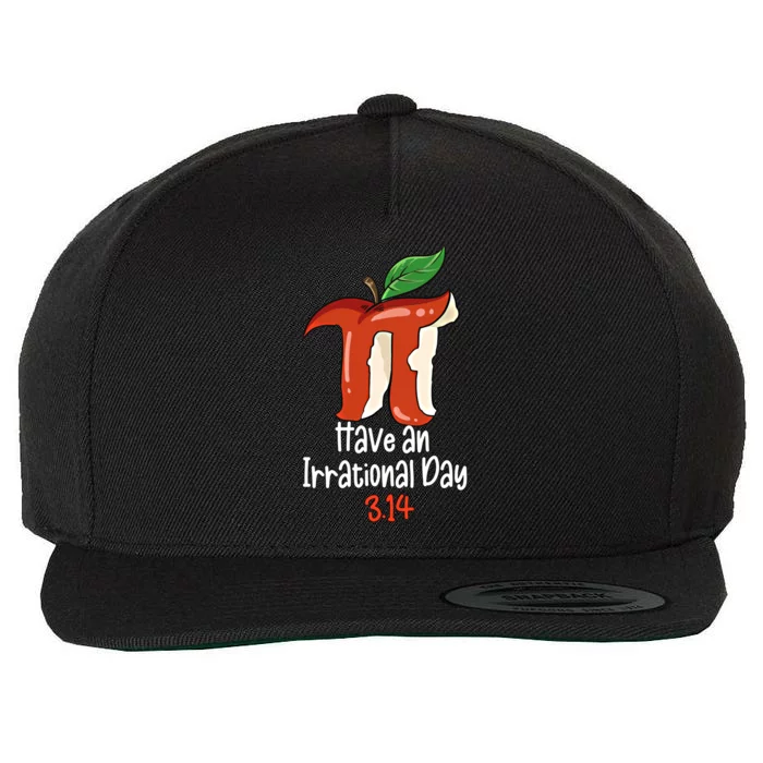 Funny Math Teacher Apple Decor For Happy 3 14 Pi Day Gift Wool Snapback Cap