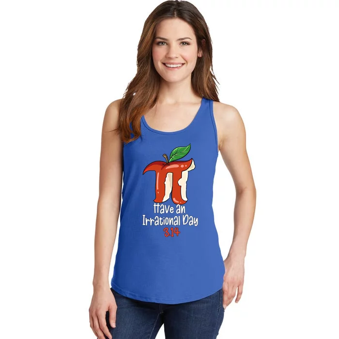 Funny Math Teacher Apple Decor For Happy 3 14 Pi Day Gift Ladies Essential Tank