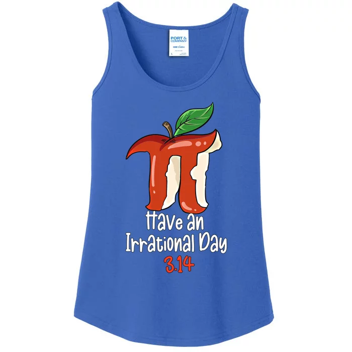 Funny Math Teacher Apple Decor For Happy 3 14 Pi Day Gift Ladies Essential Tank