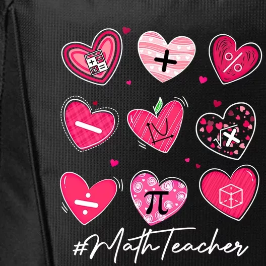 Funny Math Teacher Valentine's Day Pi Math Lover Outfits Gift City Backpack