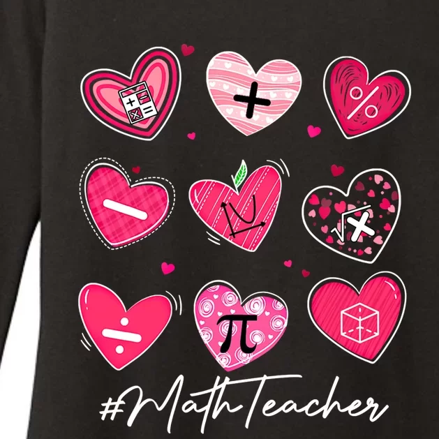 Funny Math Teacher Valentine's Day Pi Math Lover Outfits Gift Womens CVC Long Sleeve Shirt