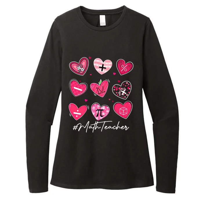 Funny Math Teacher Valentine's Day Pi Math Lover Outfits Gift Womens CVC Long Sleeve Shirt