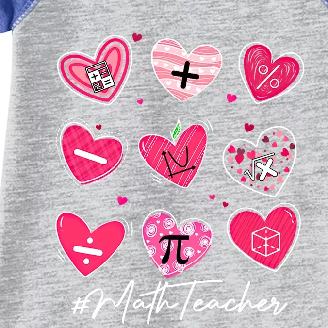 Funny Math Teacher Valentine's Day Pi Math Lover Outfits Gift Infant Baby Jersey Bodysuit