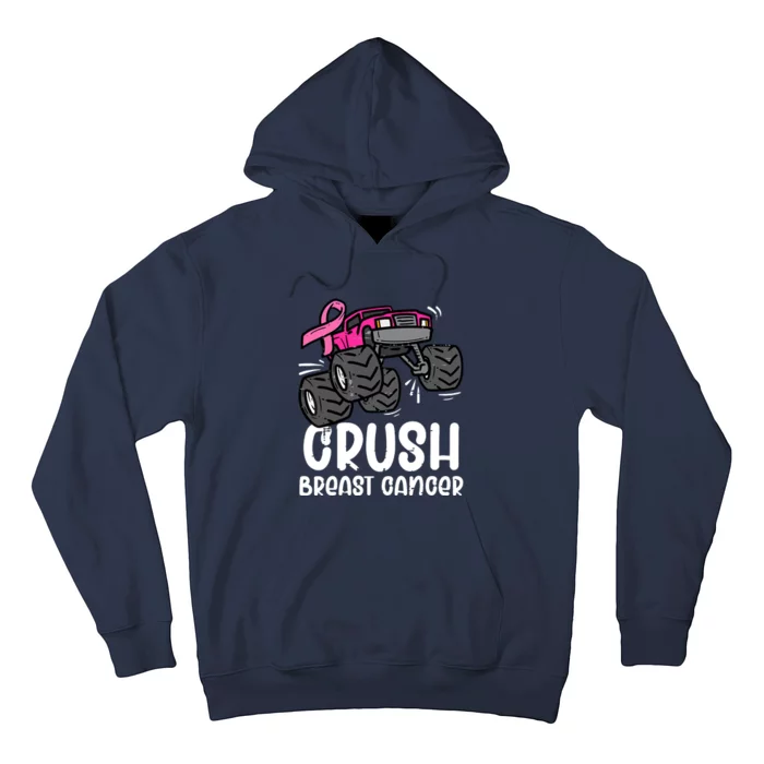 Funny Monster Truck Pink Breast Cancer Awareness Gift Hoodie