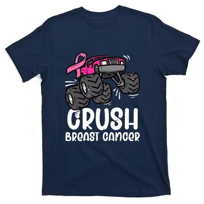 Funny Monster Truck Pink Breast Cancer Awareness Gift T-Shirt