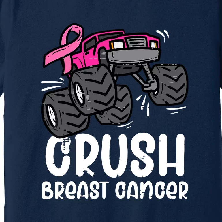 Funny Monster Truck Pink Breast Cancer Awareness Gift Premium T-Shirt