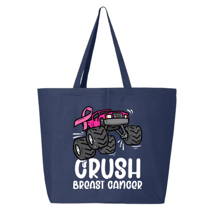 Funny Monster Truck Pink Breast Cancer Awareness Gift 25L Jumbo Tote