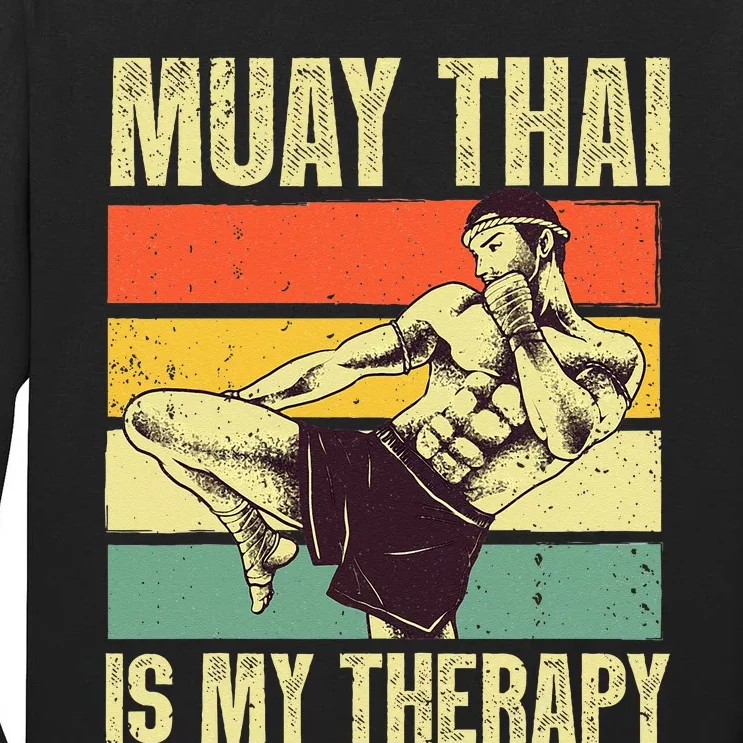 Funny Muay Thai For Men Women Kids Muay Thai Boxing Tall Long Sleeve T-Shirt