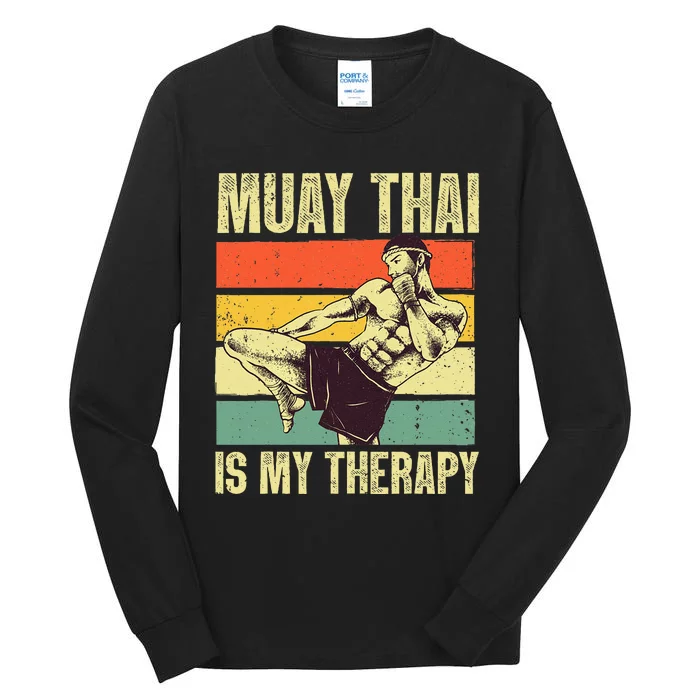 Funny Muay Thai For Men Women Kids Muay Thai Boxing Tall Long Sleeve T-Shirt