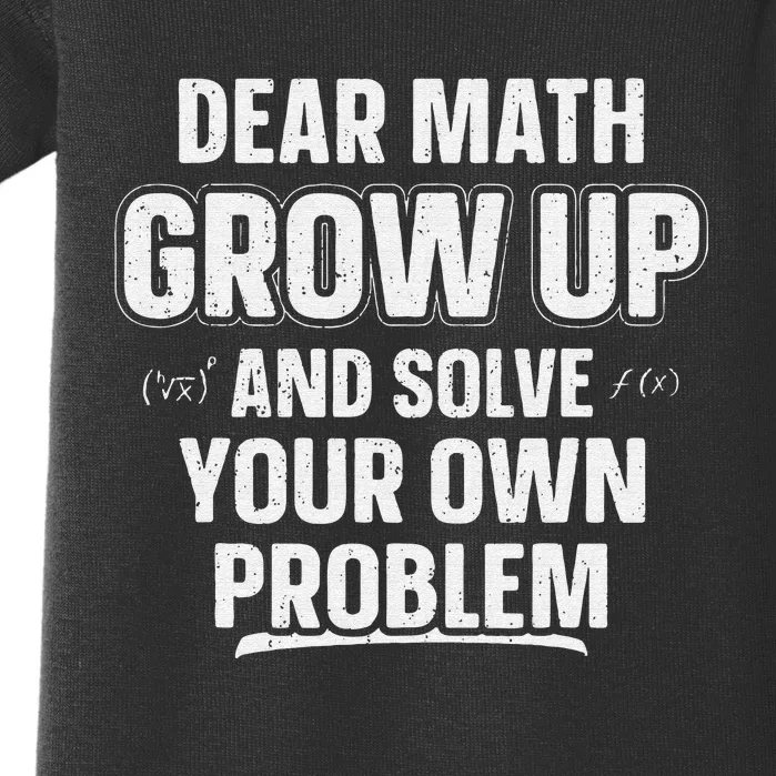 Funny Math Teacher Joke Fun Best Math Quotes Baby Bodysuit