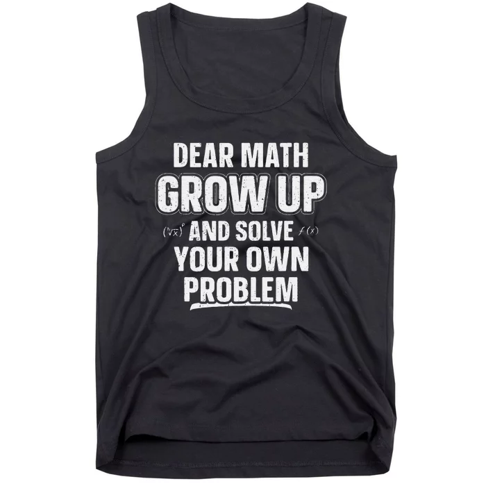 Funny Math Teacher Joke Fun Best Math Quotes Tank Top