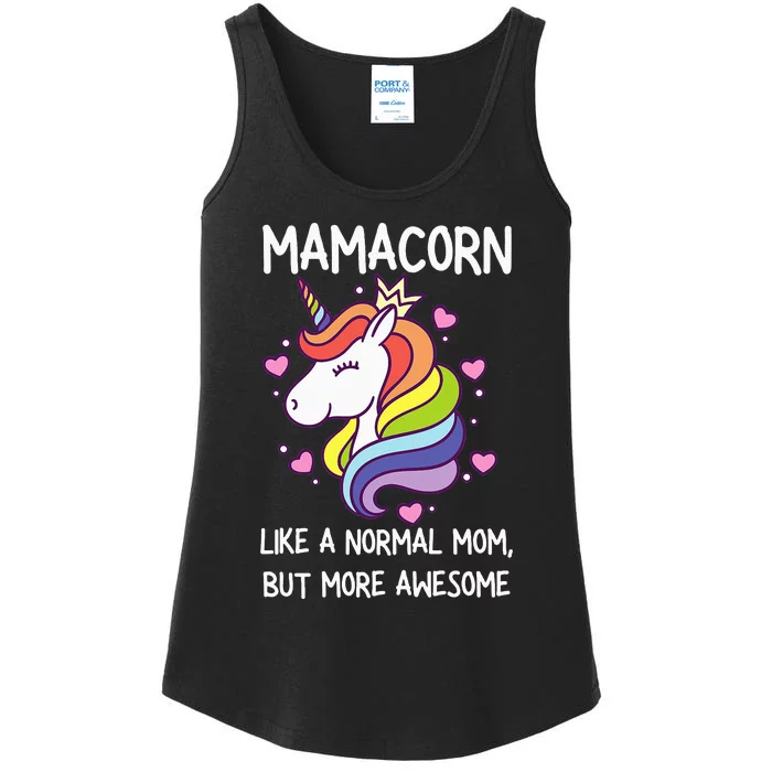 Funny Mamacorn Unicorn Costume Mom Mother's Day Ladies Essential Tank