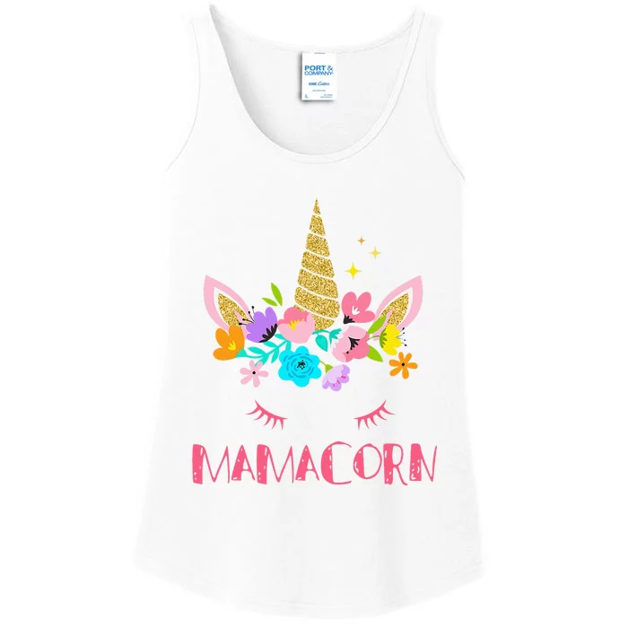 Funny Mamacorn Unicorn Costume Mom Mother's Day Ladies Essential Tank