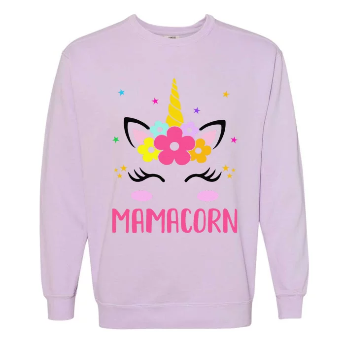 Funny Mamacorn Unicorn Costume Mom MotherS Day Garment-Dyed Sweatshirt